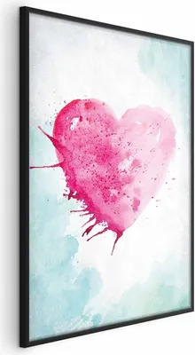 Produktbild von Posterpapier Poster - Watercolor Heart 29.7x42 cm Abstrakt n-B-0031-ao-a