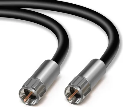 Produktbild von 6m Koaxialkabel KUPFER 135dB F-Kompressionstecker Unitymedia / Vodafone Fritzbox Router Anschlusskabel SAT Kabel 4K UHD Schwarz 6 Meter
