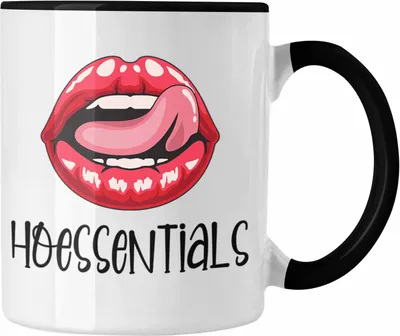 Produktbild von Trendation - Hoessentials Tasse Geschenk für Frauen Lustige Geschenkidee Spruch Geburtstag (Schwarz)