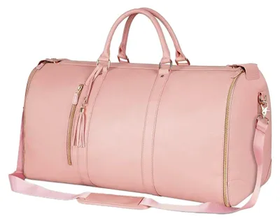 Produktbild von Umwandelbarer Handgepäck-Kleidersack für Damen, Leder-Reisetasche, 2-in-1-Hängekoffer, Anzugtasche