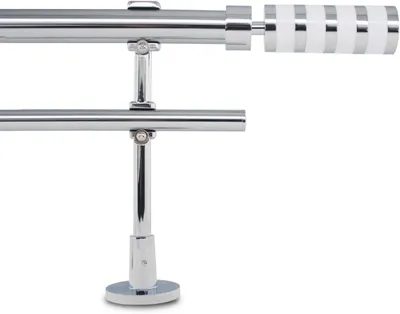Produktbild von Gardinenstange Doppel Ausziehbar 70-120 cm Durchmesser 25+28 mm Metall Silber