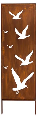 Produktbild von Sichtschutz Metall - 160 cm x 50 cm - Edelrost - Rostoptik Sichtschutz für Garten - Sichtschutzelement - Sichtschutzwand - Gartendekoration Zaun
