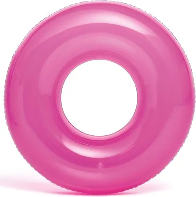 Zdjęcie produktu dla Koło dmuchane do pływania półprzezroczyste neonowe o średnicy 76 cm INTEX 59260 różowe