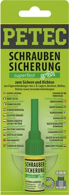 Produktbild von Petec Schraubensicherung superfest grün Schraubenkleber Flasche 5g