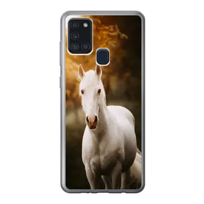Produktbild von MuchoWow® Handyhülle Schutzhülle Hülle für Samsung Galaxy A21s Pferd - Licht - Sonne Silikon Softcase Handy Hülle - Hartschale