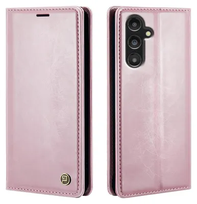 Produktbild von Handyhülle für Samsung Galaxy A05s Kunstleder Klapphülle Vintage Cover Hülle RFID Schutz Case Kartenfach Farbe: Rosa