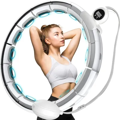 Produktbild von Smart Hula Hoop Reifen,Verstellbare Fitness Hula Hoop Reifen mit Gewicht Zähler, Smart Hula Hoop Leise für Anfänger Erwachsene Fitness
