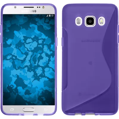 Produktbild von PhoneNatic Case kompatibel mit Samsung Galaxy J5 (2016) J510 - lila Silikon Hülle S-Style + 2 Schutzfolien