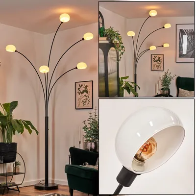 Produktbild von Suio Stehlampe aus Metall in Schwarz/Weiß im Retro/Vintage-Design