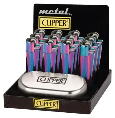 Produktbild von Clipper Metall Icy Reibradfeuerzeug in der Metallbox