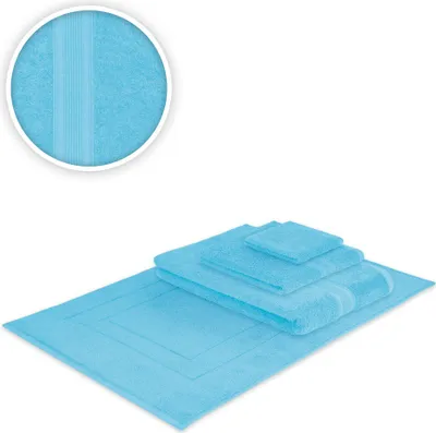 Produktbild von Handtücher Kombi Bade Set 4teilig 500 g/m² Frottee Türkis