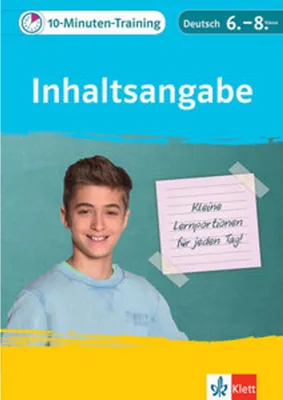 Produktbild von 10-Minuten-Training Deutsch Aufsatz Inhaltsangabe 6. - 8. Klasse