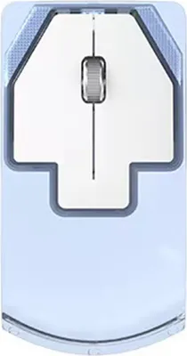 Obrázek produktu pro Bezdrátová myš s tichým nabíjením, třírežimové bezdrátové připojení BT5.0, DPI 1600, bezhlučný design, dlouhá výdrž baterie, modrá barva