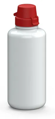 Produktbild von Wasserflasche "School" 1,0 L - BPA-freie Flasche aus Tritan - ideal für lange Schultage und sportliche Aktivitäten - weiß/rot