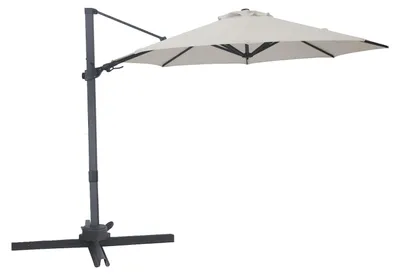 Imagen del producto de AXI Solis Sombrilla descentrada Diam 300 cm, antracita/beige | Para jardin / terraza con estructura con recubrimiento en polvo | Base en cruz y funda