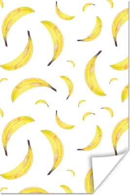Produktbild von MuchoWow® Poster Bananen - Obst - Gelb 40x60 cm - Plakate für die Wand - Poster Babyzimmer