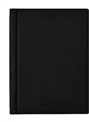 Produktbild von Sammelmappe Münzalbum für 108 Münzen, schwarz, 125 mm x 170 mm, 2 Seiten mit 24 Fächern von 23 mm x 23 mm