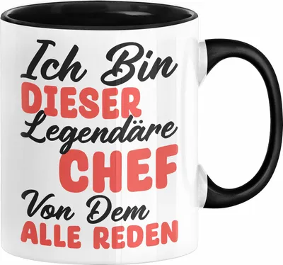 Produktbild von Chef Geschenk Tasse Ich Bin Dieser Legendäre Chef Von Dem Alle Reden Bester Chef Geschenkidee Lustig (Schwarz)