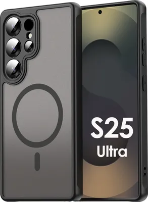 Produktbild von Handyhülle für Samsung Galaxy S25 Ultra Matt Case Schutzhülle Kratzfest Passgenau Schwarz