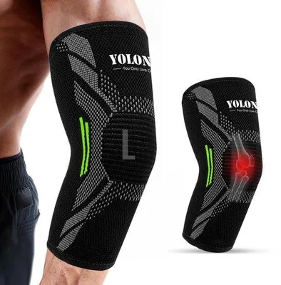 Produktbild von Famanu Elleboogbandage Unterstützung bei Epicondylitis - Schwarz, Größe L