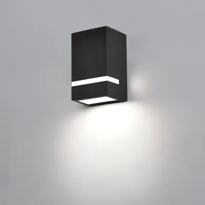 Produktbild von LED Aussenleuchten in Anthrazit Wand-leuchte Wandlampe Flurleuchte Fluter GU10 Fassung Edelstahl modern IP44 1329A