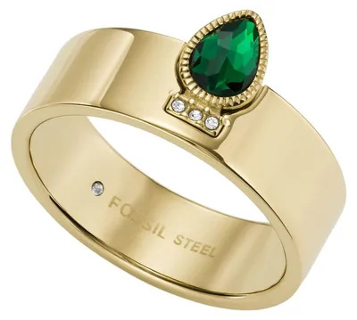 Immagine prodotto di Fossil JF04166710503 Anello da donna in acciaio inossidabile oro verde 50 (15,9)