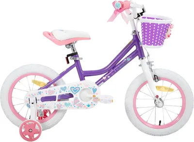 Produktbild von Mädchenfahrrad 30 cm – Kinderfahrrad mit Stützrädern, Korb, Handbremse & Ständer – Für Kinder 2–9 Jahre – Lila