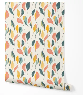 Produktbild von Selbstklebende Tapete Möbelfolie Blätter Abstrakt Modernes Design Florales Muster Skandinavischer Stil Tapete Küche Wohnzimmer Flur Schlafzimmer 2,5m x 0,5m