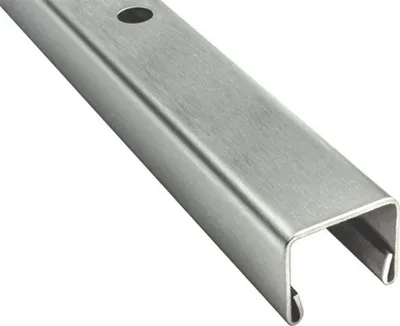 Produktbild von BuyLando - 2440x15x11 mm Edelstahlprofil - Bodenprofil - Einsatzprofil für Duschen - U-Profil V2A (304)  Gebürstet