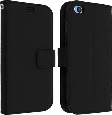 Zdjęcie produktu dla Etui Avizar z klapką, przegródkami na karty i funkcją podstawki, do telefonu Xiaomi Redmi Go, kolor czarny