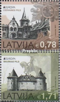 Produktbild von Briefmarken Lettland 2017 Mi 1011A-1012A (kompl.Ausg.) postfrisch Burgen und Schlösser