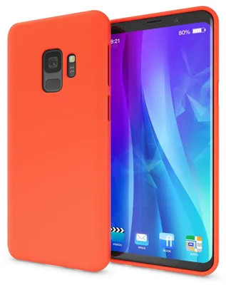 Produktbild von Samsung Galaxy S9 Hülle Handyhülle von NALIA, Ultra-Slim TPU Silikon Neon Case Orange