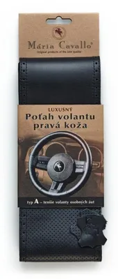 Produktbild von Mária Cavallo Lederlenkradbezug (Größe A, glänzend schwarz, perforiert)