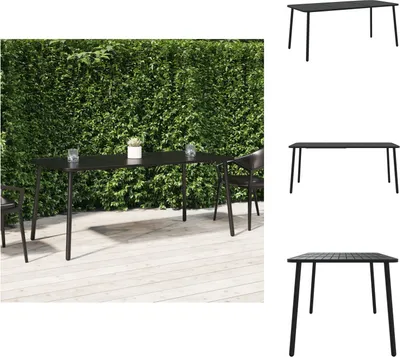Produktbild von vidaXL Gartentisch Anthrazit 165x80x71 cm Stahl -  Gartentische