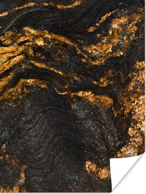 Produktbild von MuchoWow® Poster Marmor - Limette - Schwarz - Gold - Marmoroptik - Luxus 90x120 cm - Wohnzimmer