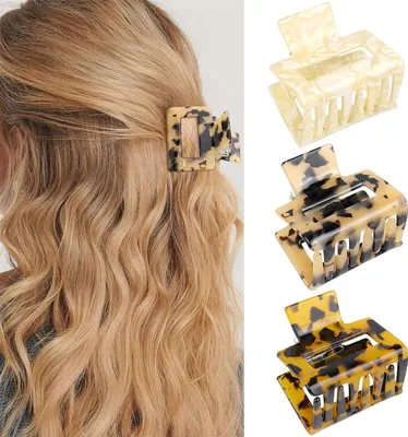 Image de Pince à cheveux femme motif léopard acétate Set de 3 pièces