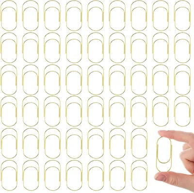 Obrázok produktu pre Kancelárske sponky 50 mm, 50 ks, kov, zlaté, pre dokumenty