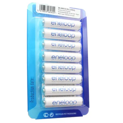 Produktbild von Panasonic eneloop Standard HR-4UTGB Case AAA Micro-Akku 8er Pack mit 2x AccuCell Case blau
