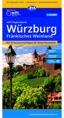 Obrázek produktu pro BVA ADFC Regionální mapa Würzburg – Franky, vinařská oblast 1:75 000