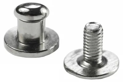 10 Beiltaschenknopf nickel 6x4x7mm