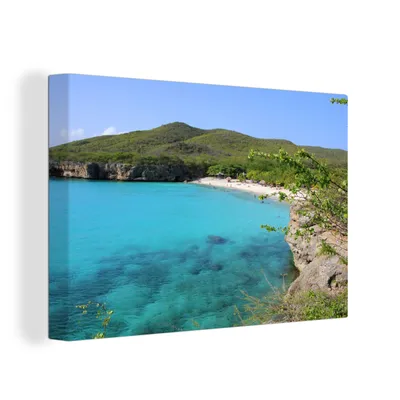 Obrázek produktu pro OneMillionCanvasses® Malba na plátně Nástěnná malba na plátně - Pláž - Curaçao - Ostrov - 150x100cm