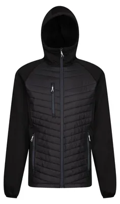 Immagine prodotto di Regatta - Giacca con cappuccio "Navigate Hybrid" da uomo FK2584 (XL) (nero/grigio medio)