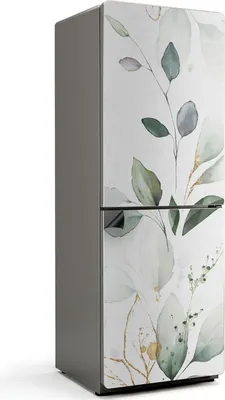 Zdjęcie produktu dla Delikatne liście i gałązki - Magnetyczna osłona lodówki - Folia dekoracyjna magnetyczna do kuchni - Magnetyczna dekoracja lodówki - Samoprzylepna tablica magnetyczna - Folia magnetyczna na drzwi lodówki - 70x190 cm