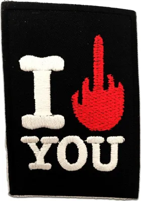 Produktbild von I Fuck You Funny Biker - Aufnäher, Bügelbild, Aufbügler, Applikationen, Patches, Flicken, Zum Aufbügeln, Größe: 5,2 x 7,2 cm