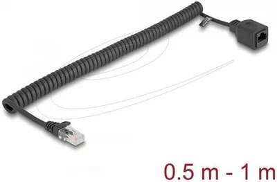 Zdjęcie produktu dla DeLOCK 90668, 1 m, Cat5e, U/UTP (UTP), RJ-45, RJ-45, Czarny