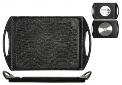 Immagine prodotto di H&H Piastra Rigata Antiaderente Pietra Cm 34X26