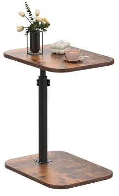 Immagine prodotto di Scrivania regolabile in altezza, scrivania da lavoro regolabile in altezza, forma a C, legno massello, 40 x 30 x 80 cm