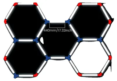 Produktbild von Garagenlichter, Sechseckiges Design, Energieeffizient, 5PCS-A