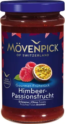 Zdjęcie produktu dla Mövenpick Raspberry Passion Fruit Gourmet Breakfast Spread 250g