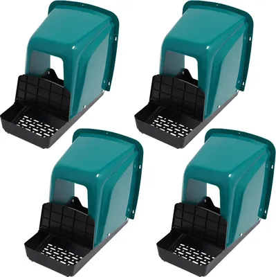 Produktbild von Legenester für Hühner - 4er-Set Nistboxen - Kunststoff - Hautfreundliche Kanten - Wiederverwendbar - Schützt Eier - 46,6×39×41,5 cm